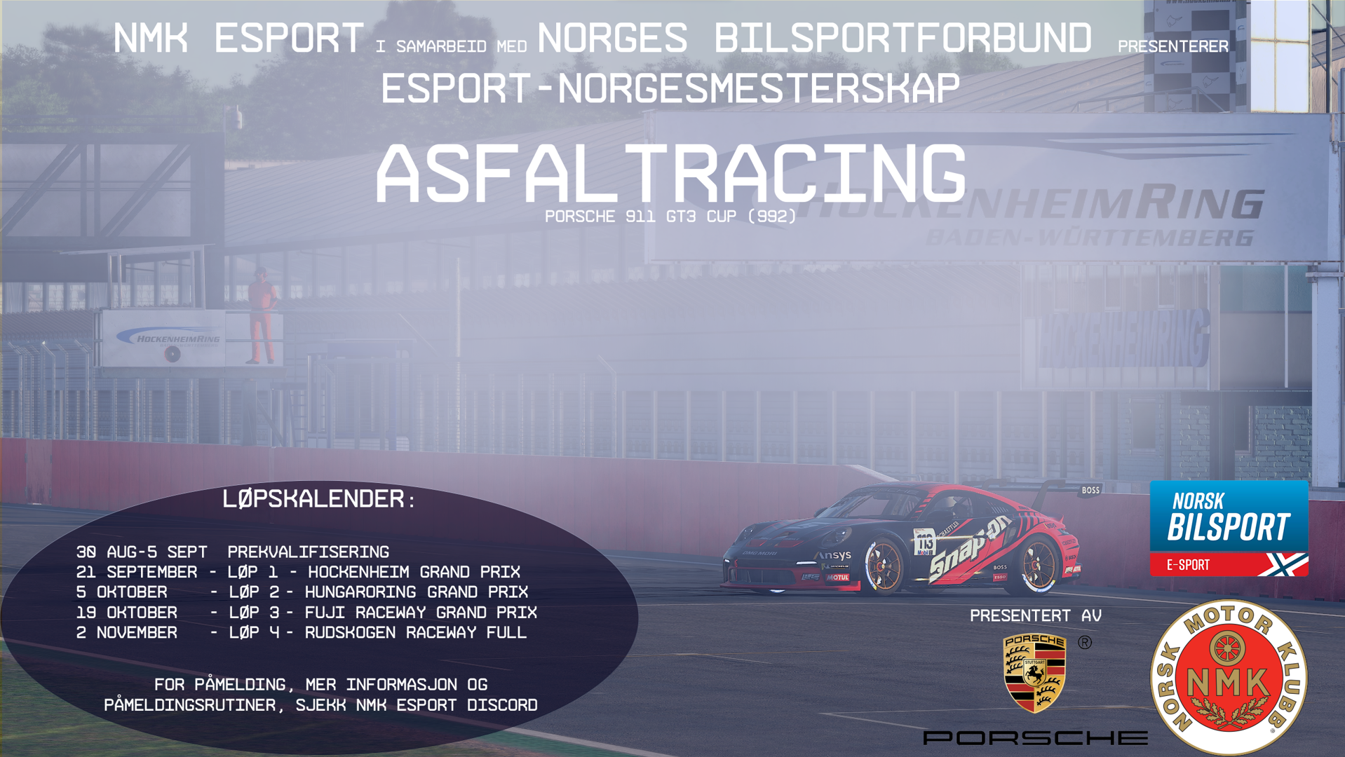 Se oversikt over NMK e-sport's NM i asfaltracing